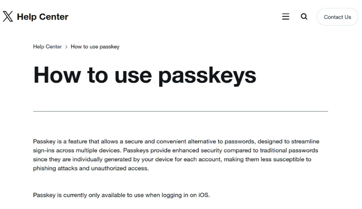 贵港苹果维修店铺分享iOS用户如何通过通行密钥(Passkey)登录 